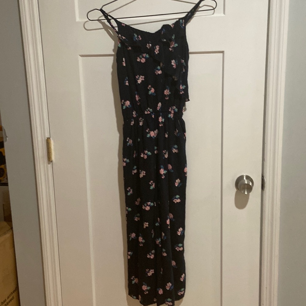Abercrombie one piece size: 11-12 year old black with flowers